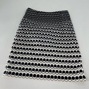 Etcetera Black Dot Print Midi Pencil Skirt